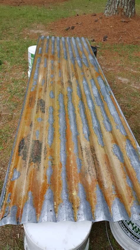 how to make sheet metal look rustic|make galvanized metal look old.